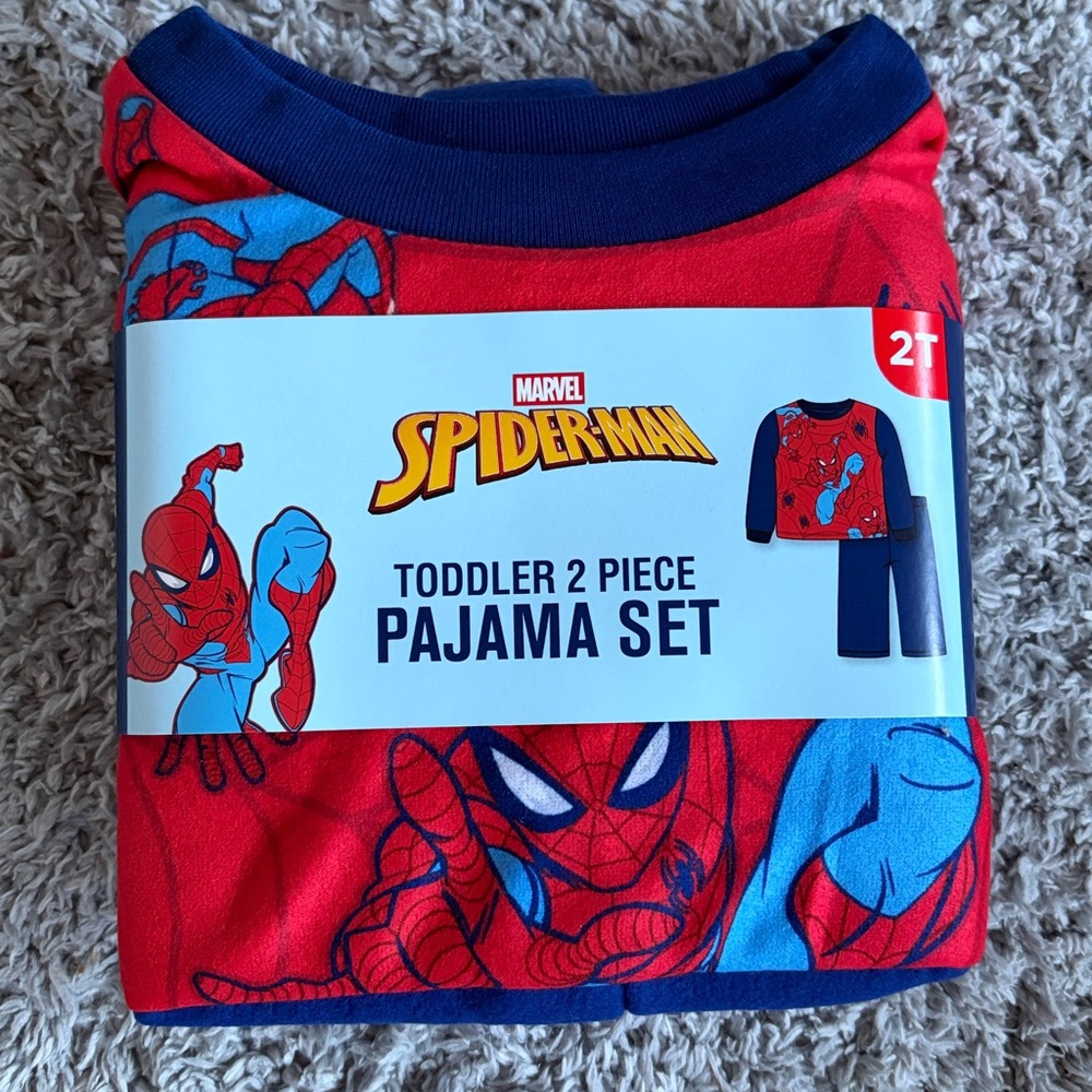 ✨$12✨NWT•🕷️Spider-Man 2-pc Long Sleeve Pajama Set | Size 2T